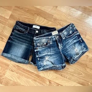 Buckle Jean Shorts Duo ~ Size 25